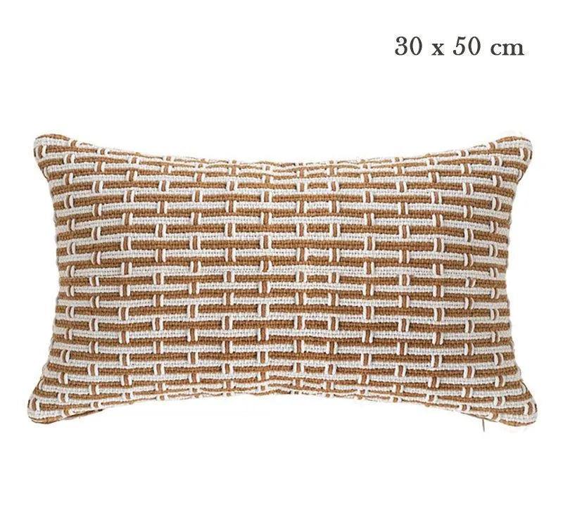 Modern Handmade Woven Cushion Cover │ Geometric Pattern Pillowcase │ For Bed Sofa Couch Living Room - Besontique Home