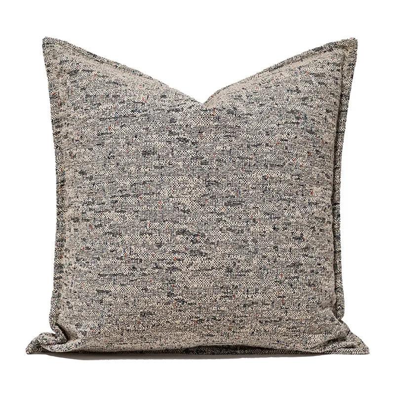 Modern Jacquard Embroidered Cushion Cover β Geometric Beige Black Luxury Design Throw Pillow Covers - Besontique Home