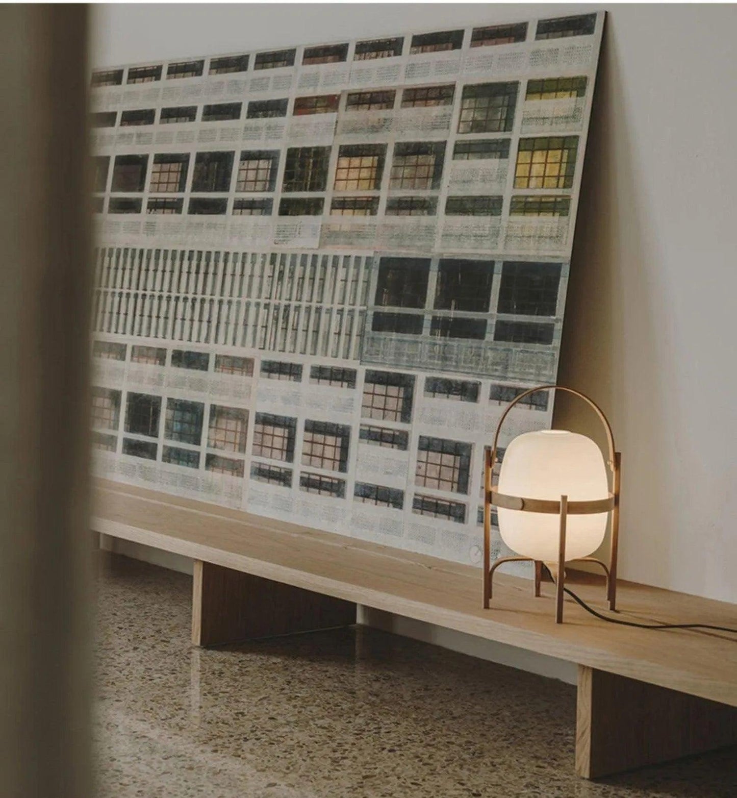 Modern Japandi Lantern Style Wooden Table Lamp - Besontique Home