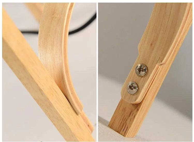 Modern Japandi Lantern Style Wooden Table Lamp - Besontique Home