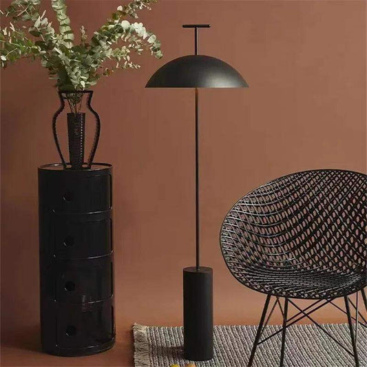 Modern Minimal Metal Simple Floor Light (Black & Red)│ Nordic style Designer Mushroom standing Lamp - Besontique Home