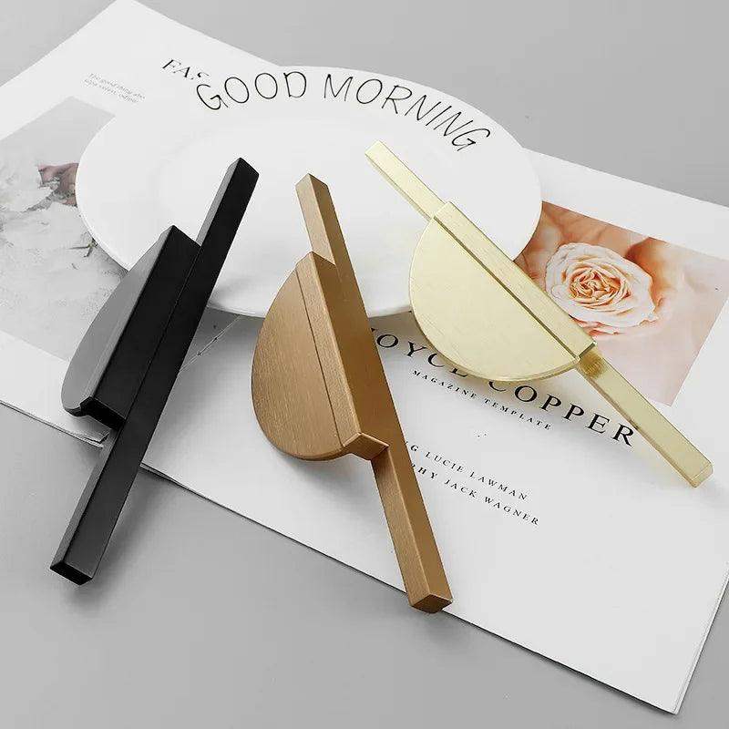 Modern Minimal Round Counter Furniture Door Knob │ Alloy Simple Kitchen Cabinet Drawer Handles - Besontique Home