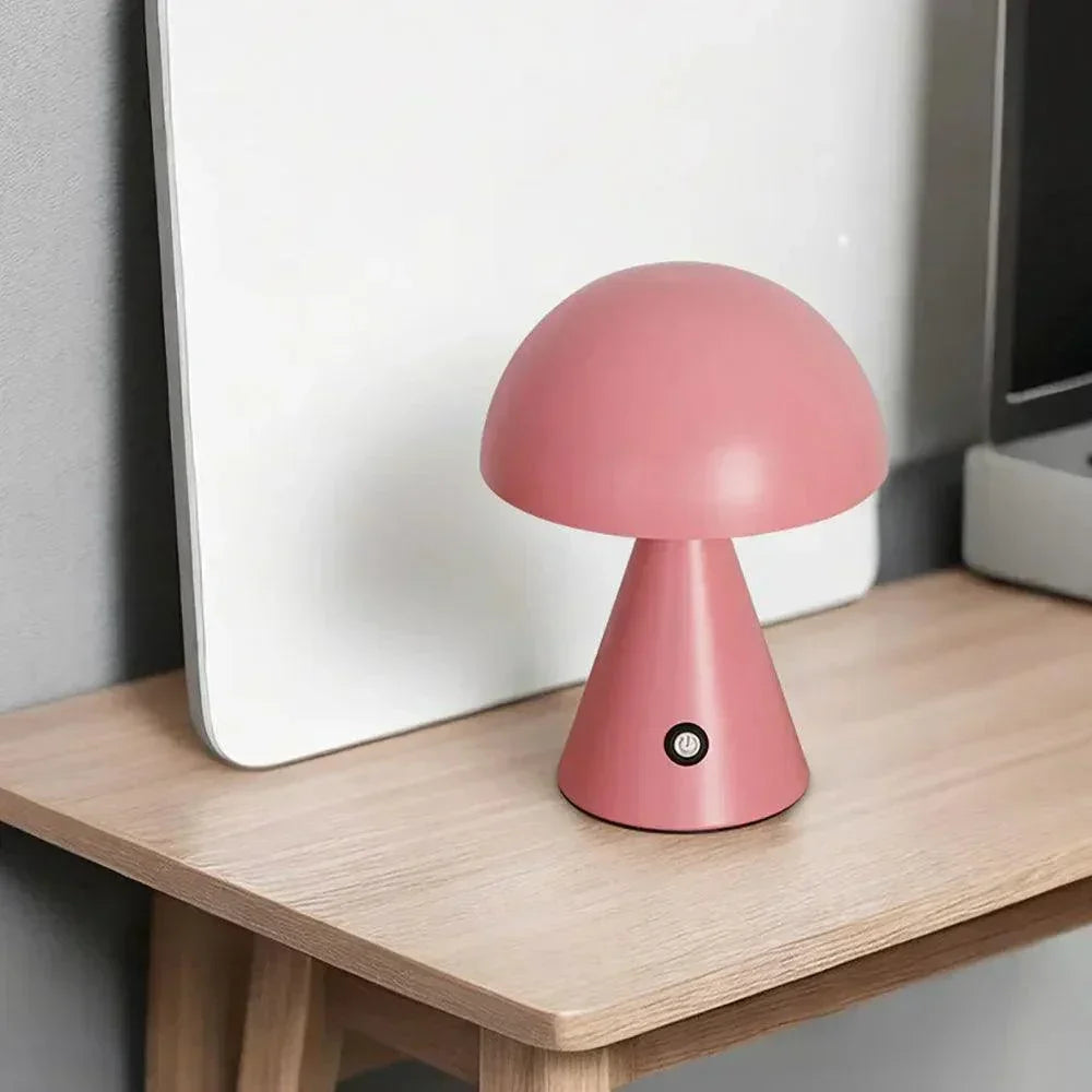 Modern Mushroom USB Wireless Chargable Table Lamp LED Light - Besontique Home