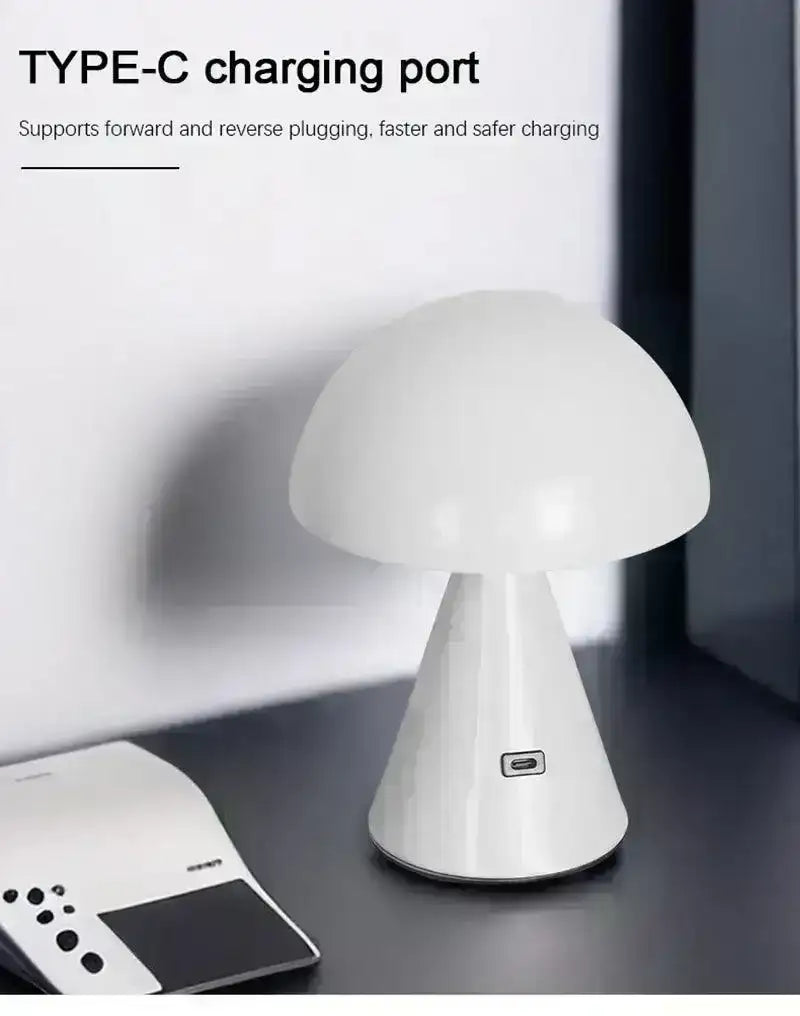 modern-mushroom-usb-wireless-chargable-table-lamp-led-light-besontique-home-92541 - Besontique Home