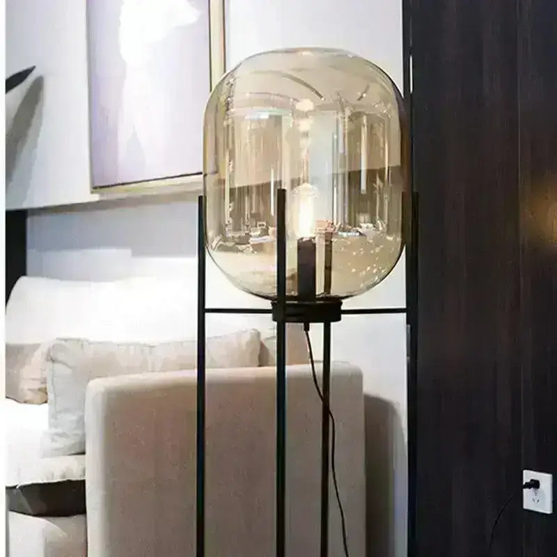 modern-nordic-clear-glass-floor-lamp-light-ambertransparentgrey-industrial-led-living-bedroom-decor-big-lighting-lamp-besontique-home-36007 - Besontique Home