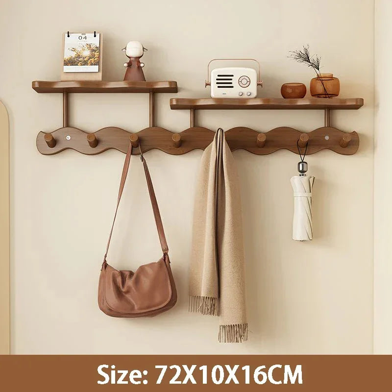 Modern Nordic Entrance Wall Mounted Coat Rack with Shelf - Besontique Home