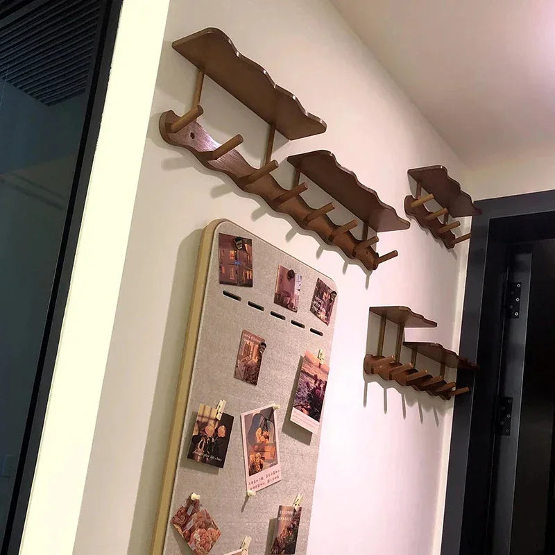 Modern Nordic Entrance Wall Mounted Coat Rack with Shelf - Besontique Home