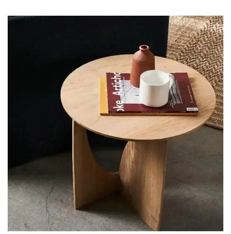 Modern Nordic Mini Side Table │ Japandi Wood Simple Bedside Table Furniture - Besontique Home