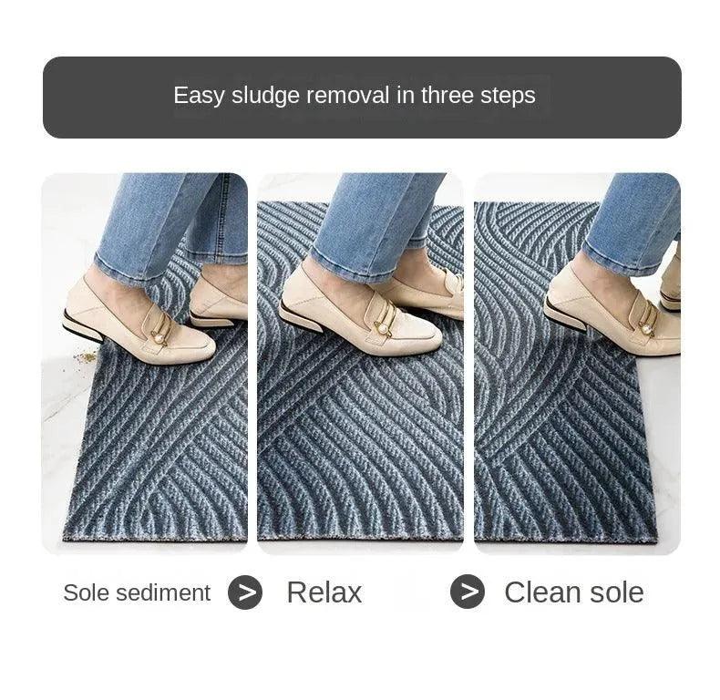 Modern Nordic Stylish PVC Door Mat │ Anti-slip Entrance Floor Rug Mat │ Sand-removing Footpad - Besontique Home