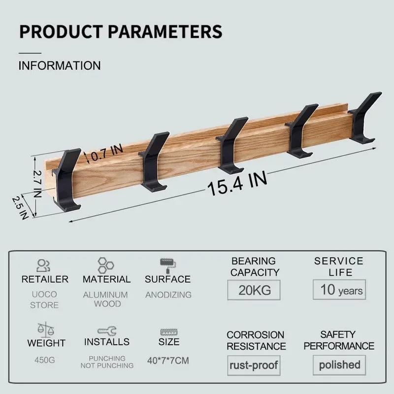 Modern Nordic Wall Mounted Coat Rack - Besontique Home