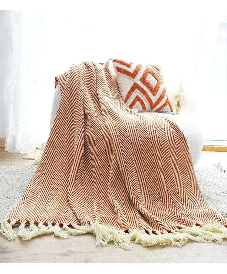 modern-retro-geometric-knitted-blanket-with-tassel-nordic-style-plaid-bedspread-besontique-home-77491 - Besontique Home