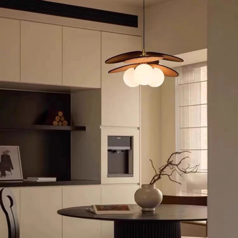 Modern Retro Rattan Weave Pendant Ceiling Light │ Vintage Chandelier Hanging Lamp - Besontique Home