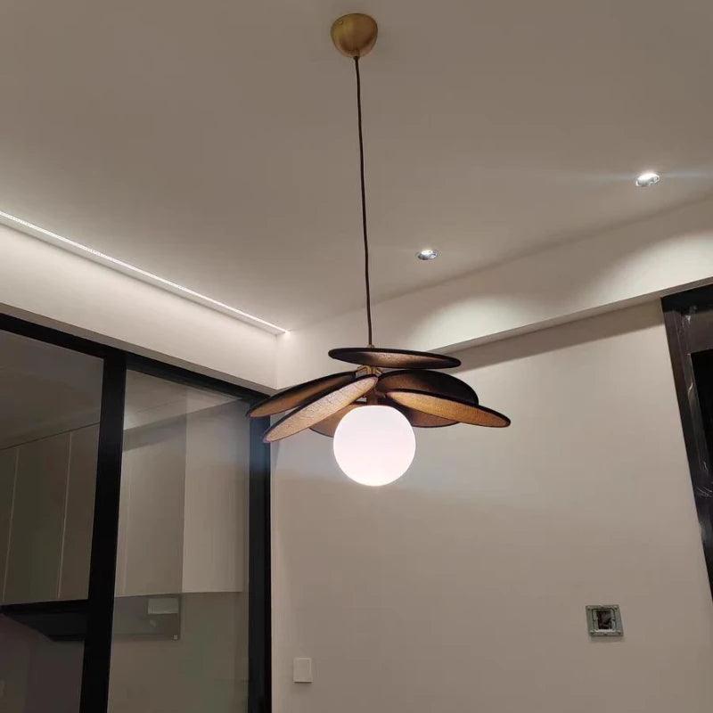 Modern Retro Rattan Weave Pendant Ceiling Light │ Vintage Chandelier Hanging Lamp - Besontique Home