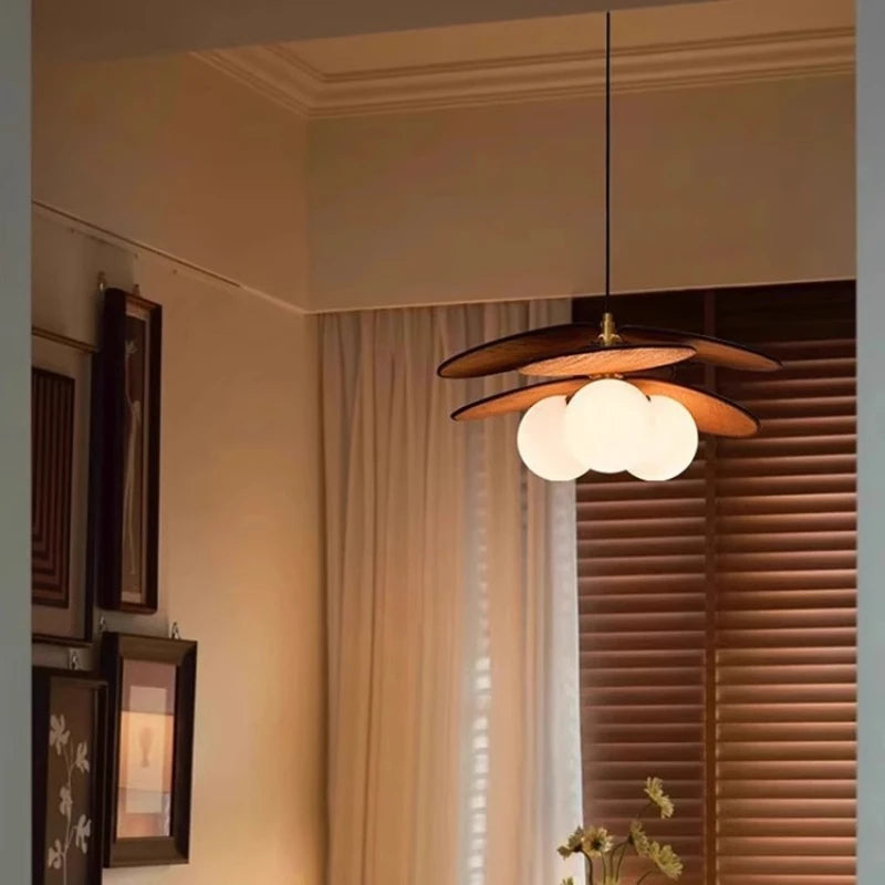Modern Retro Rattan Weave Pendant Ceiling Light │ Vintage Chandelier Hanging Lamp - Besontique Home