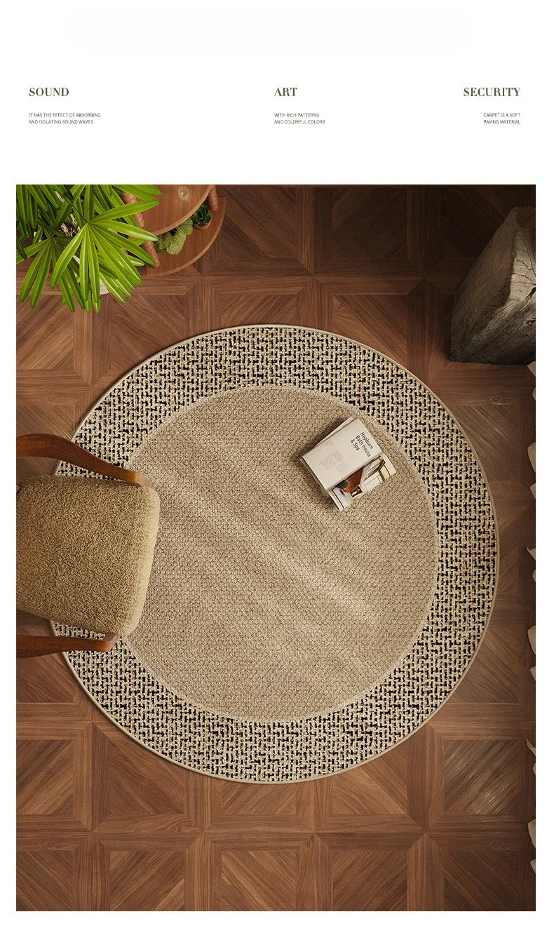Modern Retro Style Round Non-slip Floor Mat Rug Carpet - Besontique Home