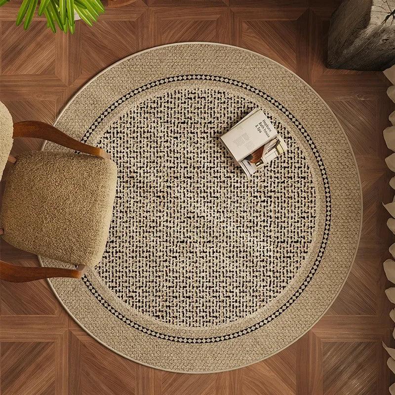 Modern Retro Style Round Non-slip Floor Mat Rug Carpet - Besontique Home