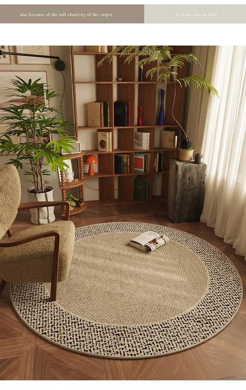 Modern Retro Style Round Non-slip Floor Mat Rug Carpet - Besontique Home