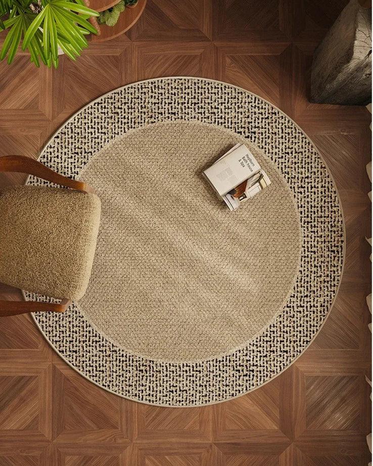 Modern Retro Style Round Non-slip Floor Mat Rug Carpet - Besontique Home