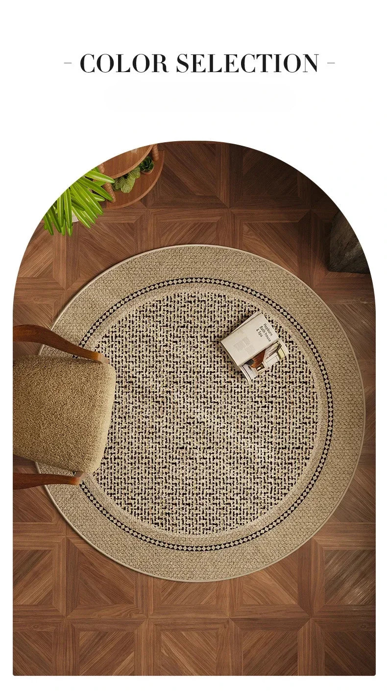 Modern Retro Style Round Non-slip Floor Mat Rug Carpet - Besontique Home