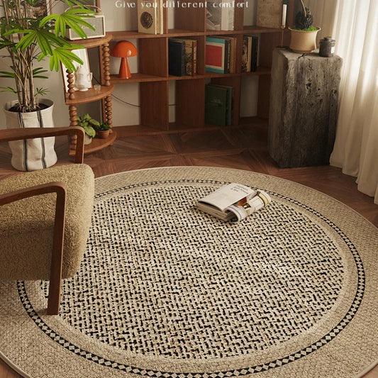 Modern Retro Style Round Non-slip Floor Mat Rug Carpet - Besontique Home