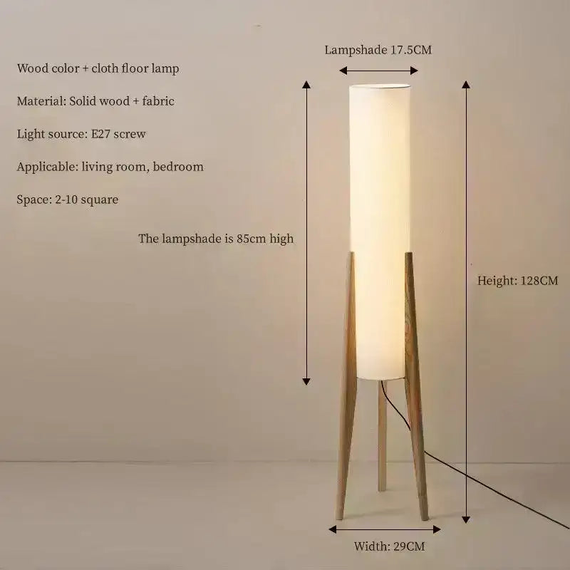modern-retro-wood-fabric-tripod-floor-lamp-scandinavian-art-led-home-mood-tall-stand-light-besontique-home-82595 - Besontique Home