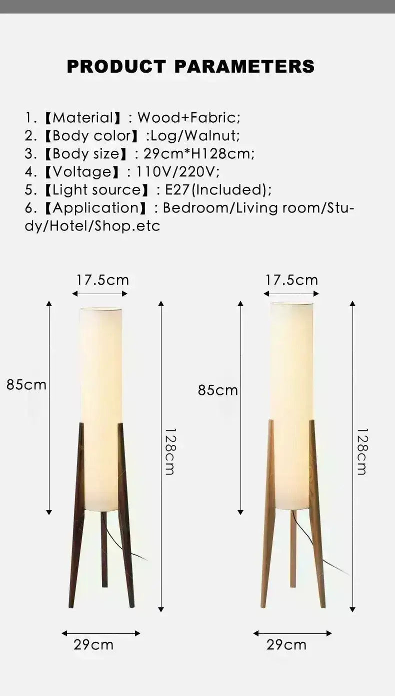 modern-retro-wood-fabric-tripod-floor-lamp-scandinavian-art-led-home-mood-tall-stand-light-besontique-home-99149 - Besontique Home