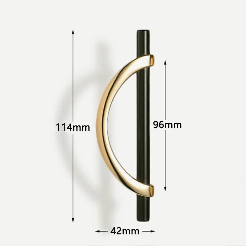Modern Semi-Circle Shaped Furniture Door Knob │ Luxury Alloy Kitchen Cabinet Handles - Besontique Home