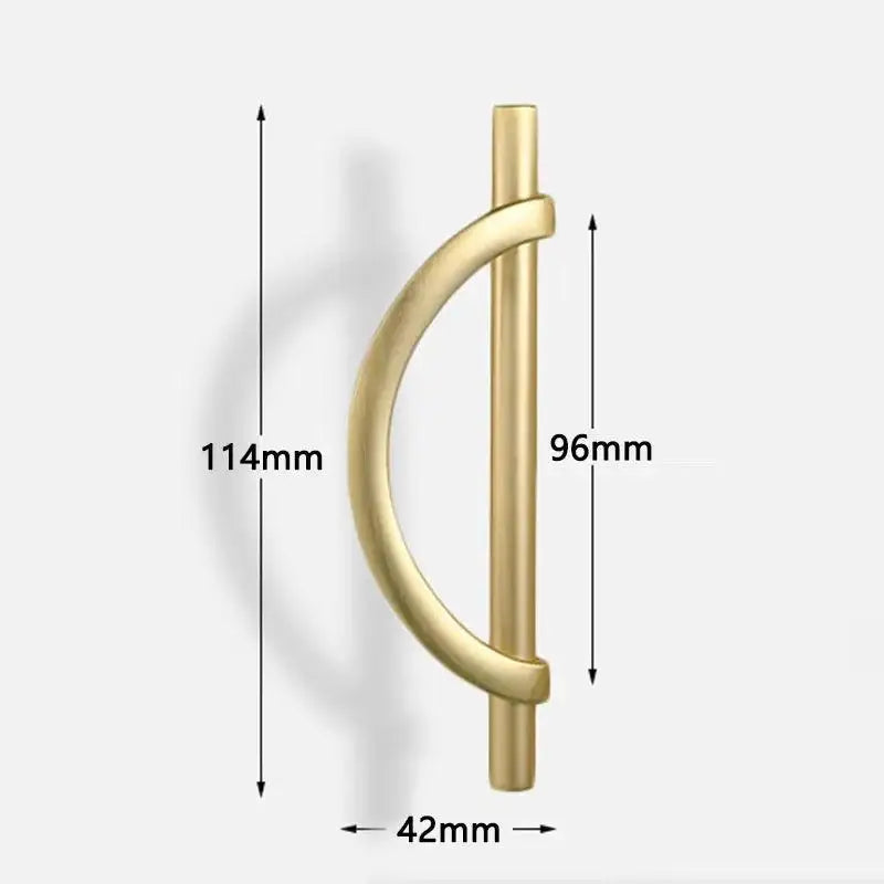 Modern Semi-Circle Shaped Furniture Door Knob │ Luxury Alloy Kitchen Cabinet Handles - Besontique Home
