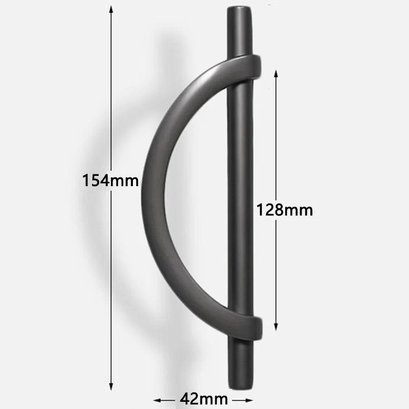 Modern Semi-Circle Shaped Furniture Door Knob │ Luxury Alloy Kitchen Cabinet Handles - Besontique Home