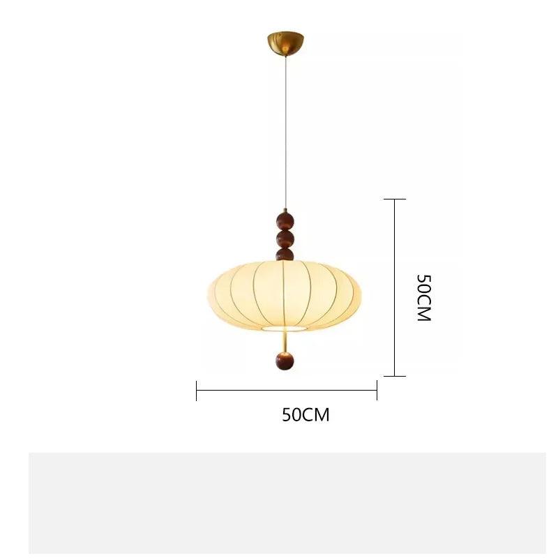 Modern Vintage Cloth Pendant Ceiling Light │ Japandi Retro Chandelier Hanging Lamp - Besontique Home