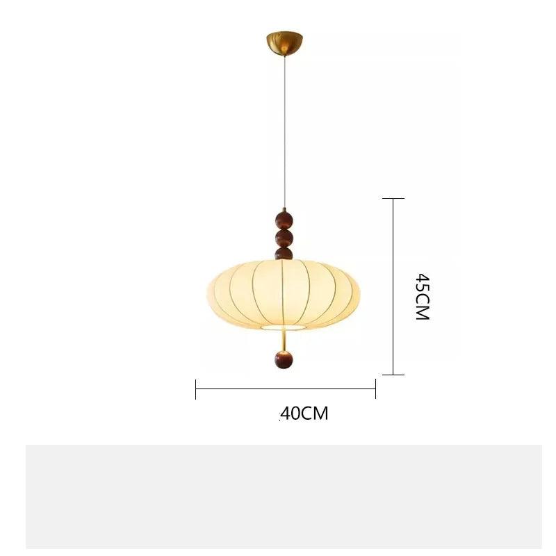 Modern Vintage Cloth Pendant Ceiling Light │ Japandi Retro Chandelier Hanging Lamp - Besontique Home