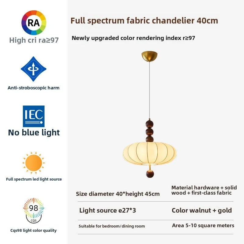 Modern Vintage Cloth Pendant Ceiling Light │ Japandi Retro Chandelier Hanging Lamp - Besontique Home