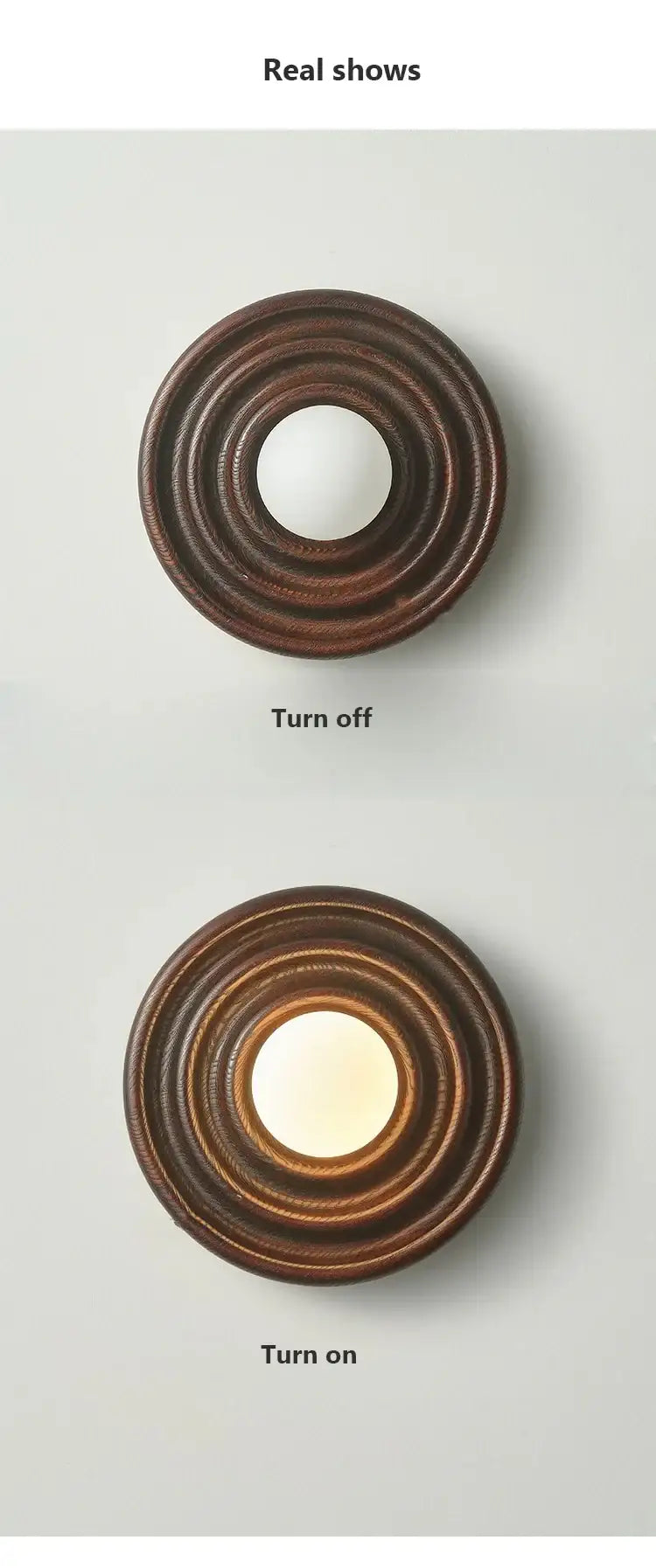modern-vintage-round-circle-log-dark-wood-wall-lamp-nordic-minimal-entryway-hallway-light-besontique-home-16497 - Besontique Home