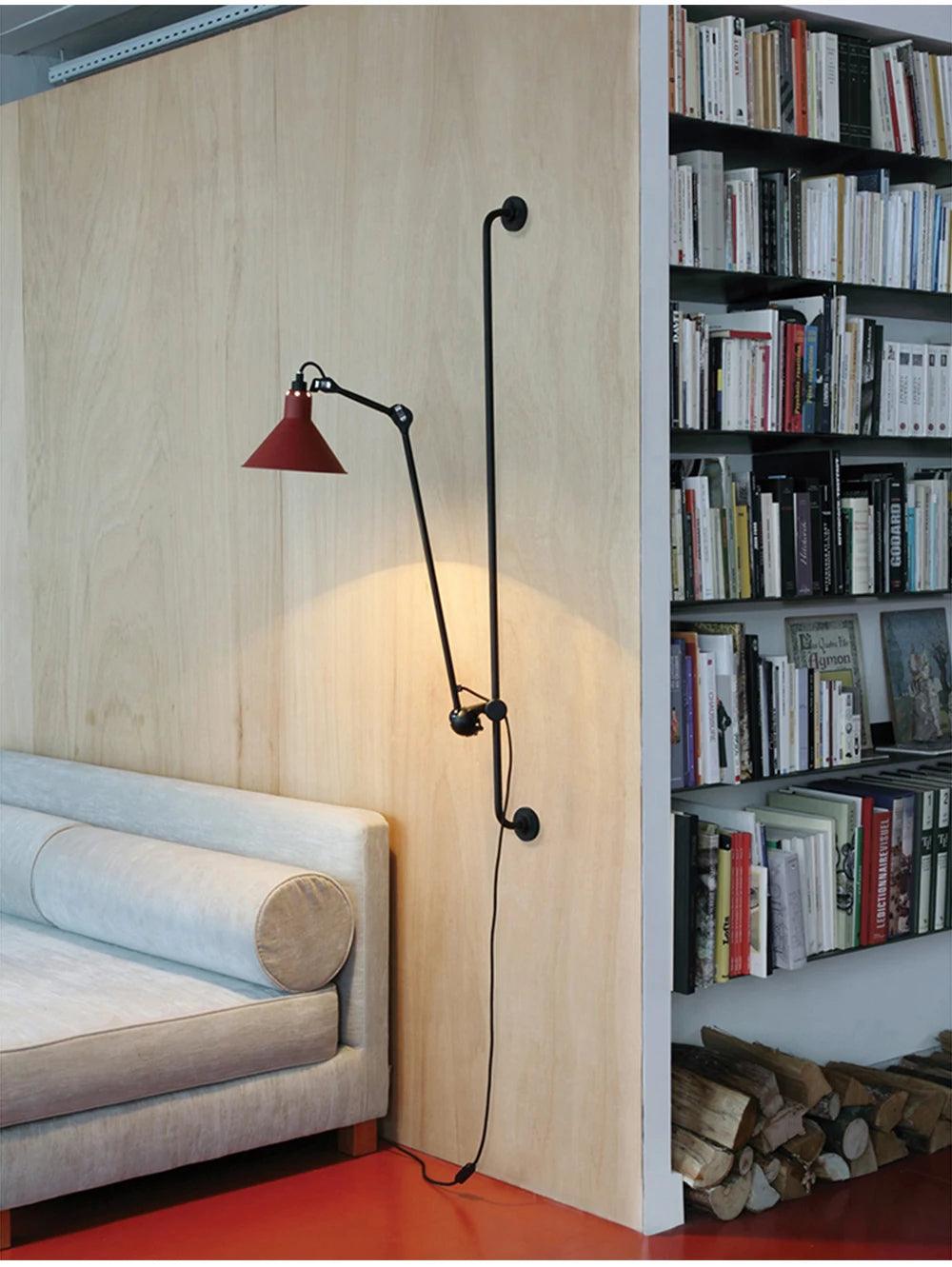 Modern Vintage Swing Arm Wall Lamp │ Nordic Industrial LED Rotating Metal Hanging Light - Besontique Home