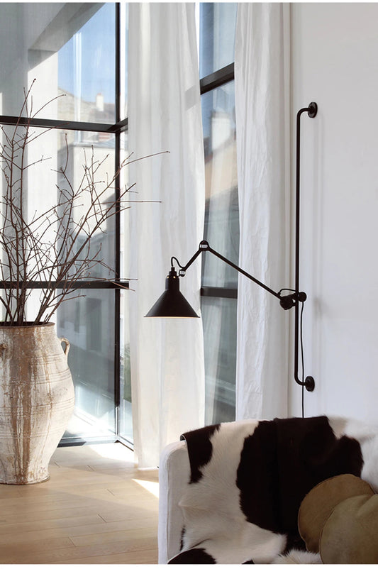 Modern Vintage Swing Arm Wall Lamp │ Nordic Industrial LED Rotating Metal Hanging Light - Besontique Home