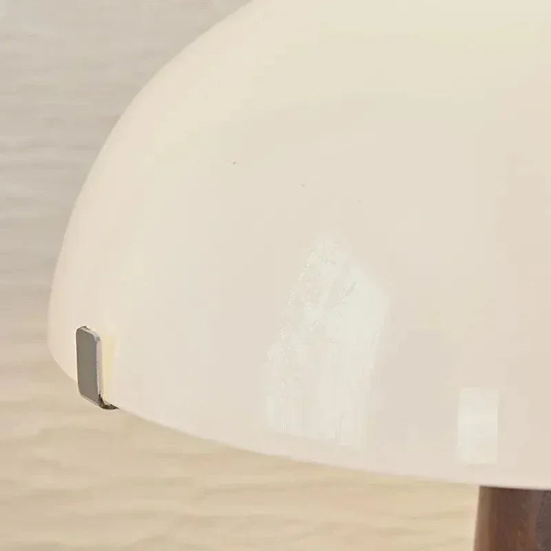 Modern Walnut Wood Marble Base Table Lamp │ Nordic LED Living Bedroom Decor Lighting Desk Light - Besontique Home