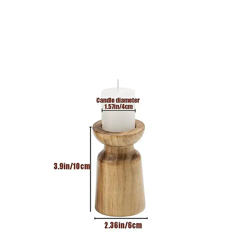 natural-wooden-candlesticks-candle-holder-set-modern-retro-vintage-candle-stand-besontique-home-34455 - Besontique Home