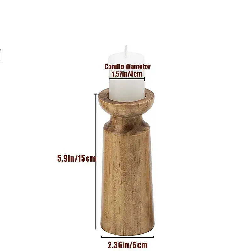 natural-wooden-candlesticks-candle-holder-set-modern-retro-vintage-candle-stand-besontique-home-99862 - Besontique Home