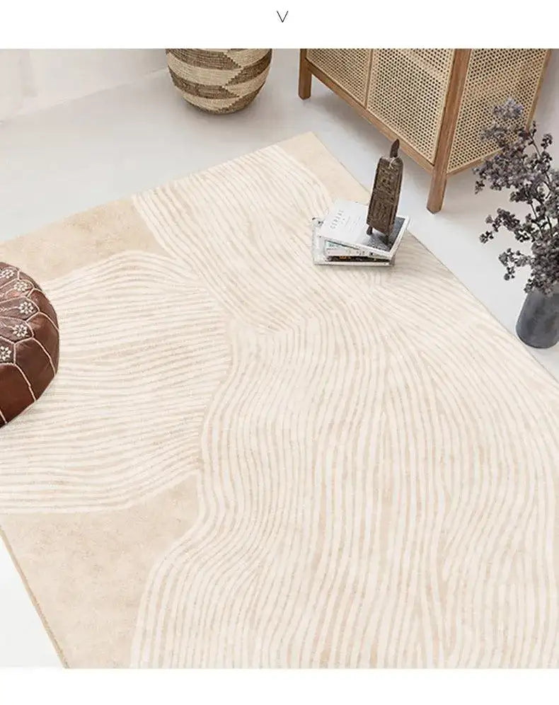 nordic-boho-beige-geometric-home-floor-carpet-minimal-line-decor-luxury-rug-besontique-home-26541 - Besontique Home