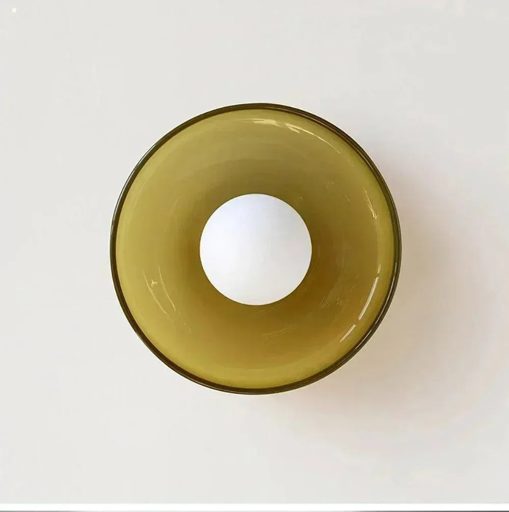 Nordic Color Vitnage Glass Ceiling Lamp │ Modern Minimal Entryway Hallway Hanging Light - Besontique Home