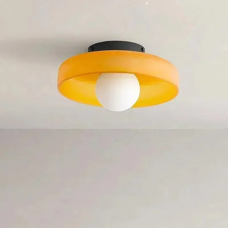 Nordic Color Vitnage Glass Ceiling Lamp │ Modern Minimal Entryway Hallway Hanging Light - Besontique Home