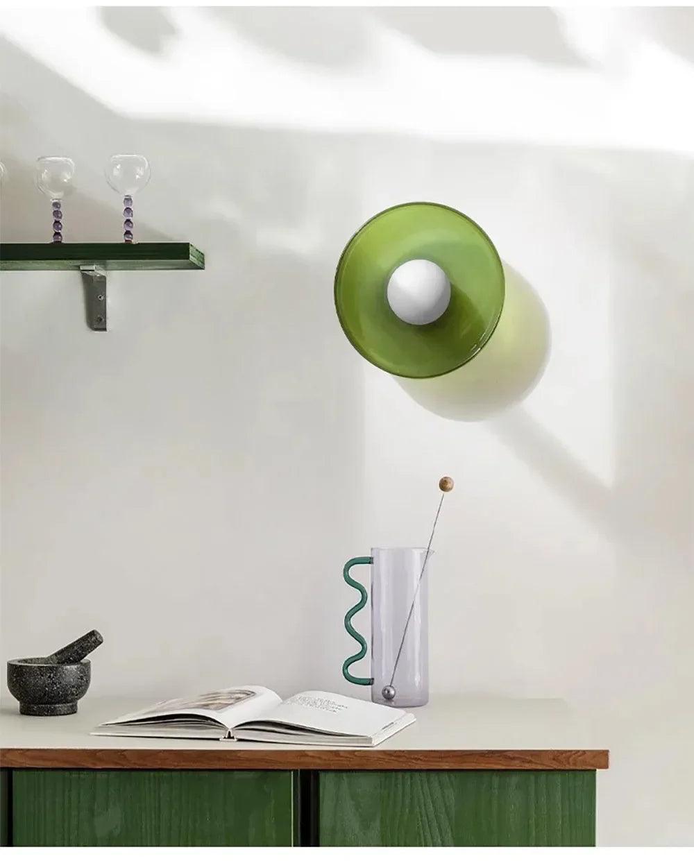 Nordic Color Vitnage Glass Ceiling Lamp │ Modern Minimal Entryway Hallway Hanging Light - Besontique Home