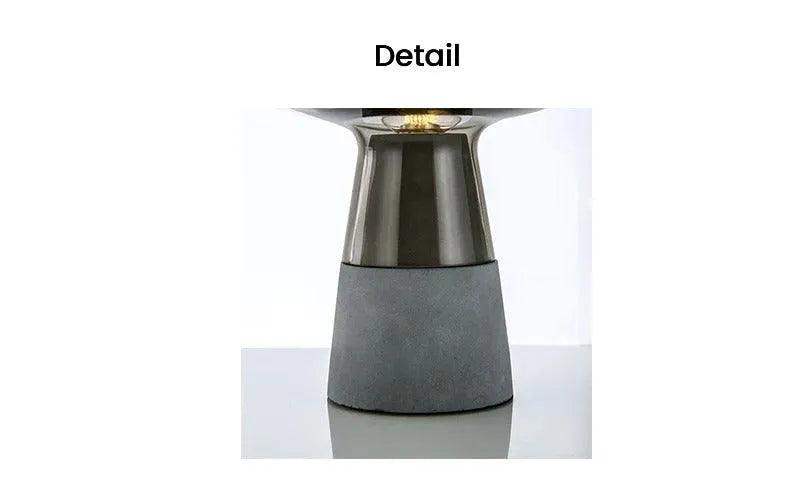 Nordic Glass Cement Table Lamp │ Modern Creative Concrete Desk Lighting in Living Room Bedroom - Besontique Home