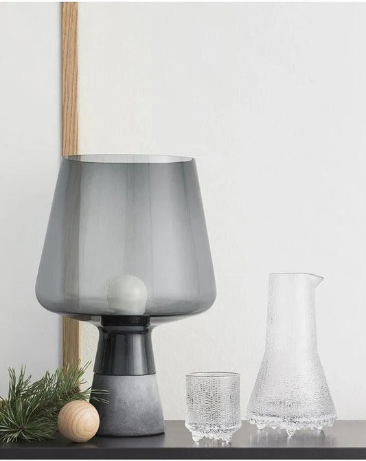 Nordic Glass Cement Table Lamp │ Modern Creative Concrete Desk Lighting in Living Room Bedroom - Besontique Home