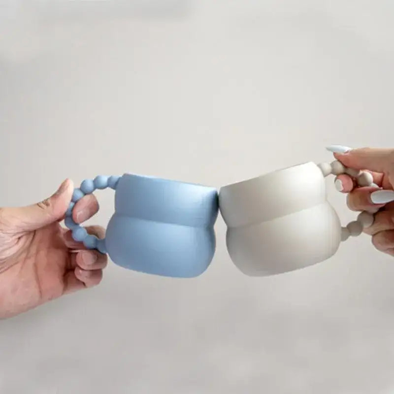 nordic-home-ceramic-coffee-mug-cup-beigebluewhite-handmade-art-milk-tea-cup-kitchenware-besontique-home-27476 - Besontique Home