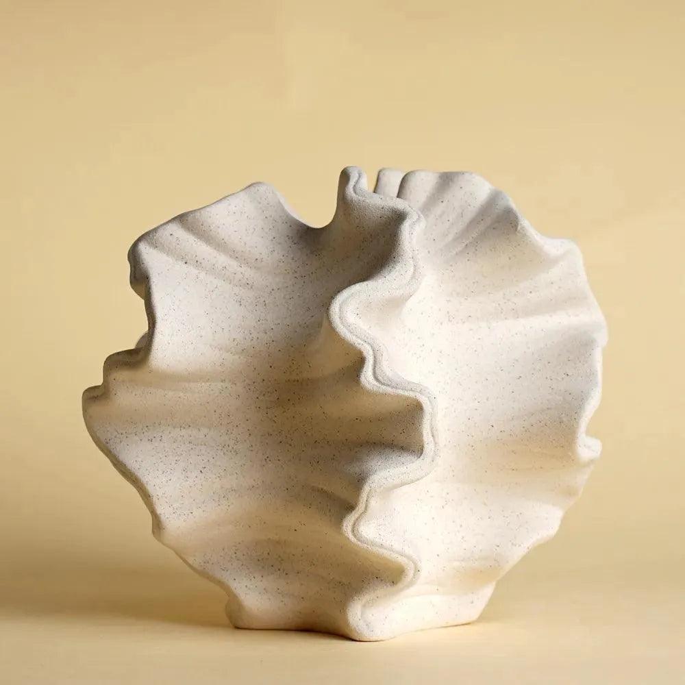 Nordic Minimalist Art Coral Shape Vase │ Ceramic Flower Pampas Grass Pot - Besontique Home
