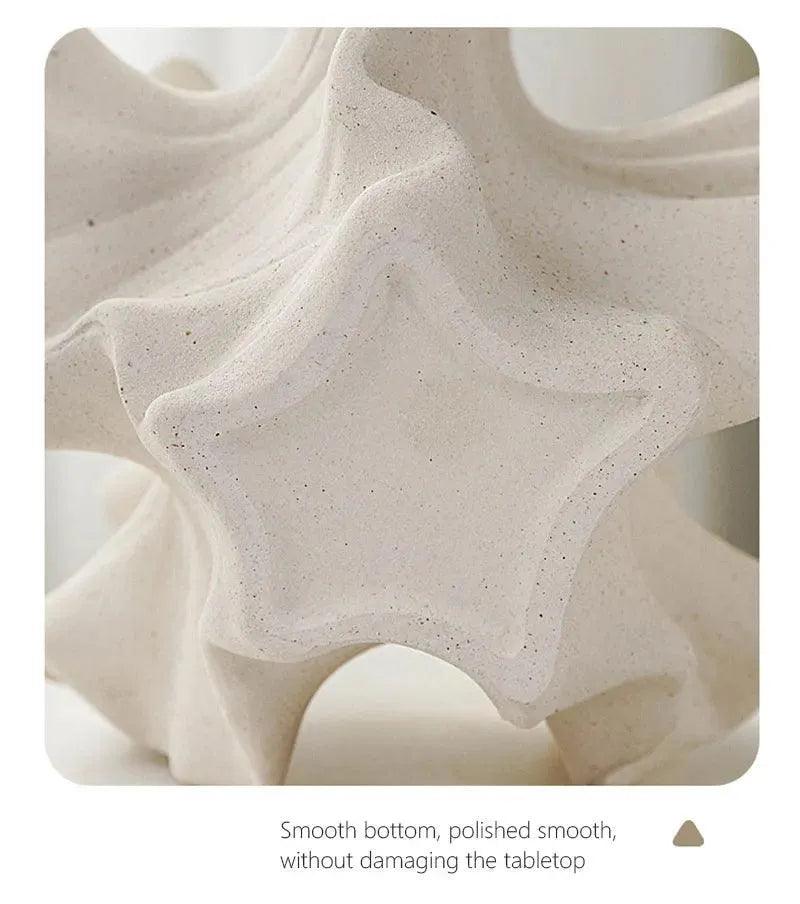 Nordic Minimalist Art Coral Shape Vase │ Ceramic Flower Pampas Grass Pot - Besontique Home