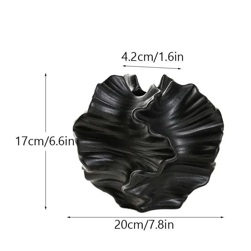 Nordic Minimalist Art Coral Shape Vase │ Ceramic Flower Pampas Grass Pot - Besontique Home