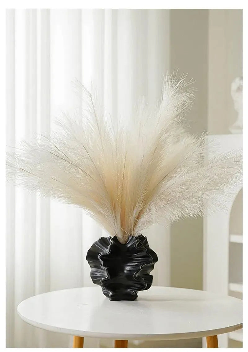 Nordic Minimalist Art Coral Shape Vase │ Ceramic Flower Pampas Grass Pot - Besontique Home