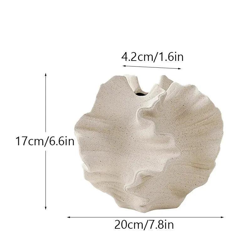 Nordic Minimalist Art Coral Shape Vase │ Ceramic Flower Pampas Grass Pot - Besontique Home